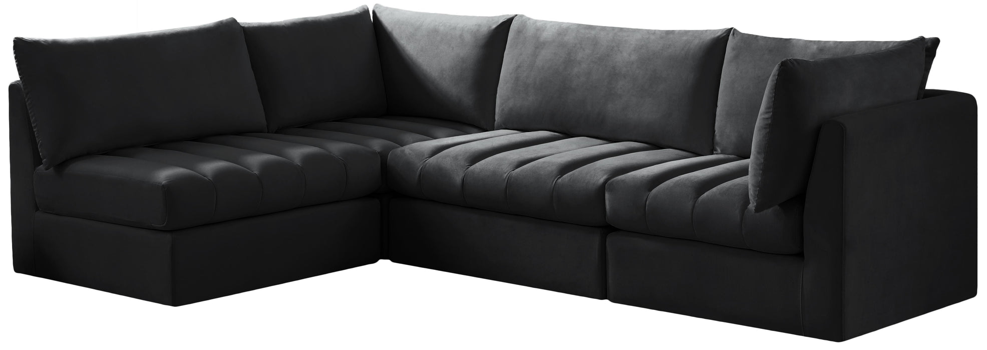 Jacob Black Velvet Modular Sectional