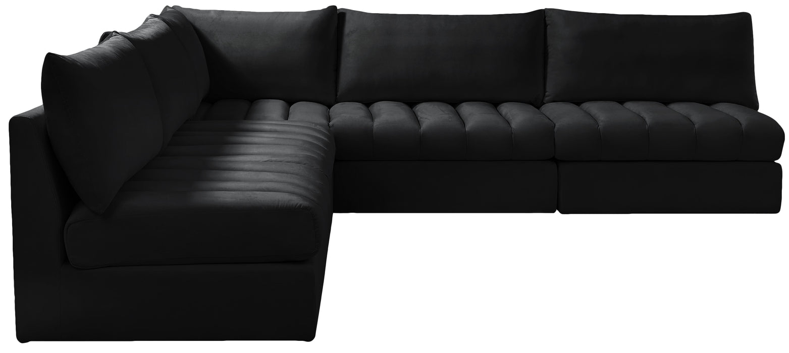 Jacob Black Velvet Modular Sectional