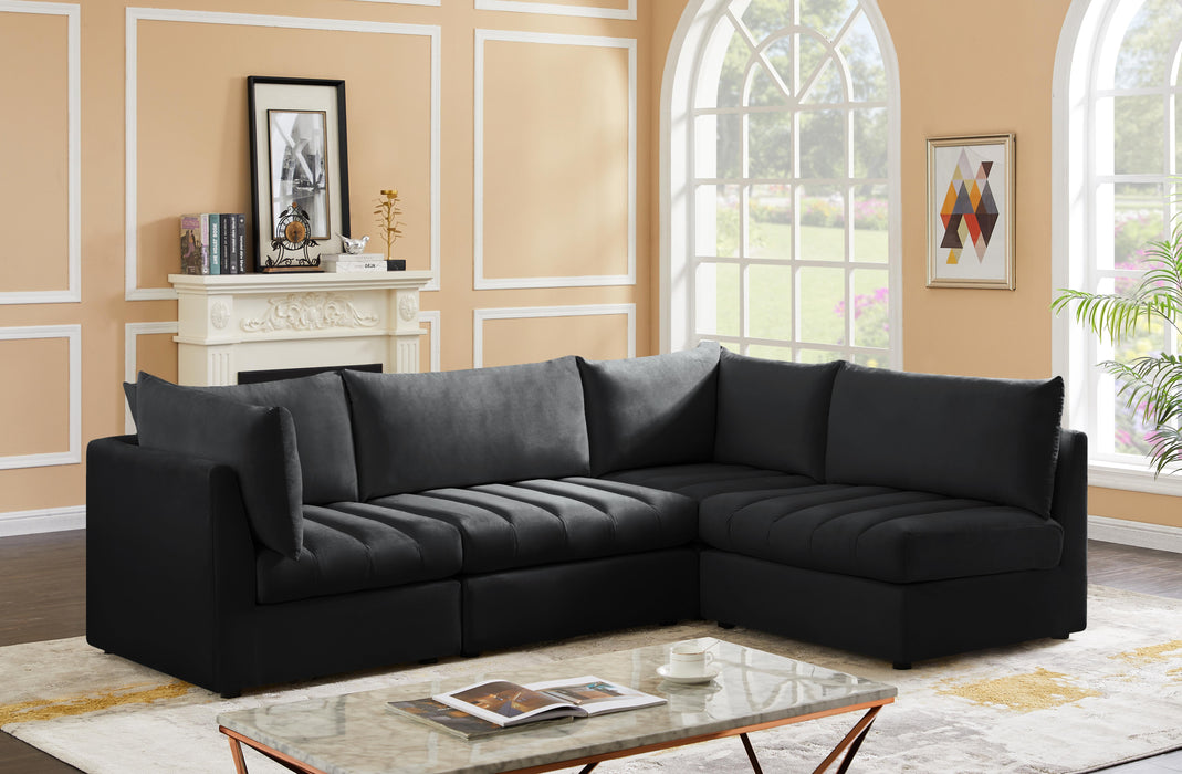 Jacob Black Velvet Modular Sectional