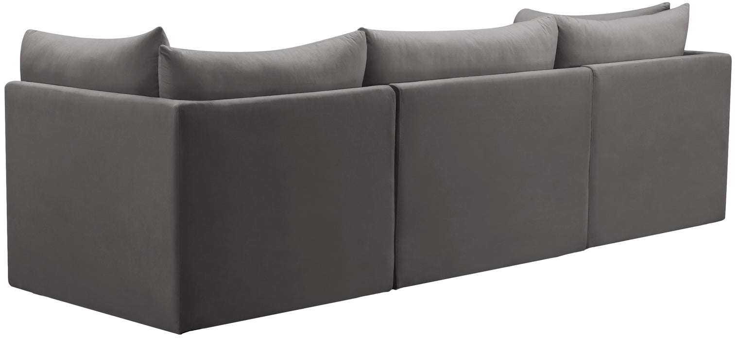 Jacob Grey Velvet Modular Sofa