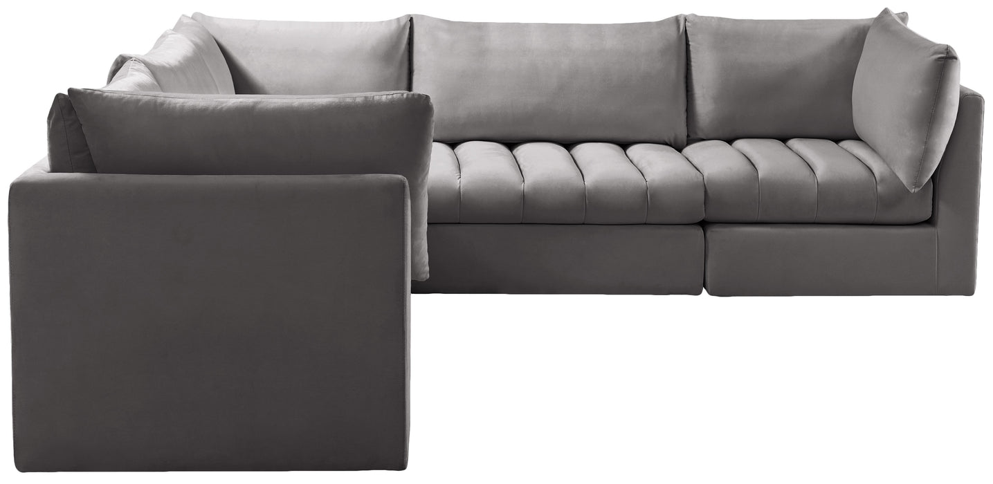 Jacob Grey Velvet Modular Sectional