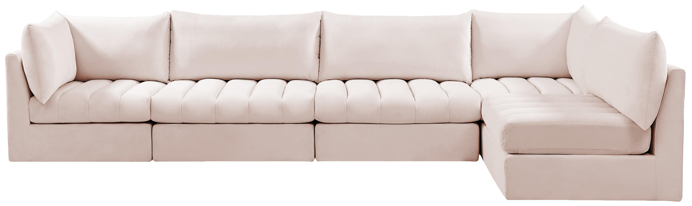 Jacob Pink Velvet Modular Sectional