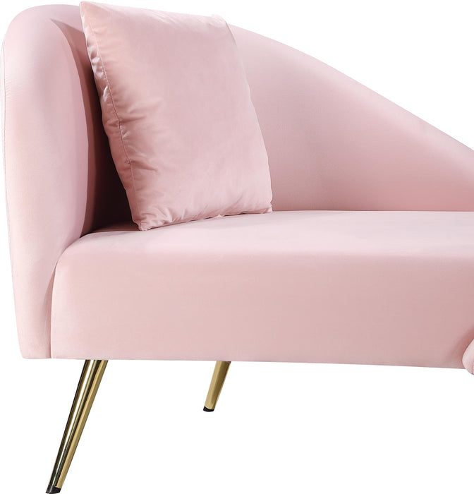 Nolan Pink Velvet Chaise