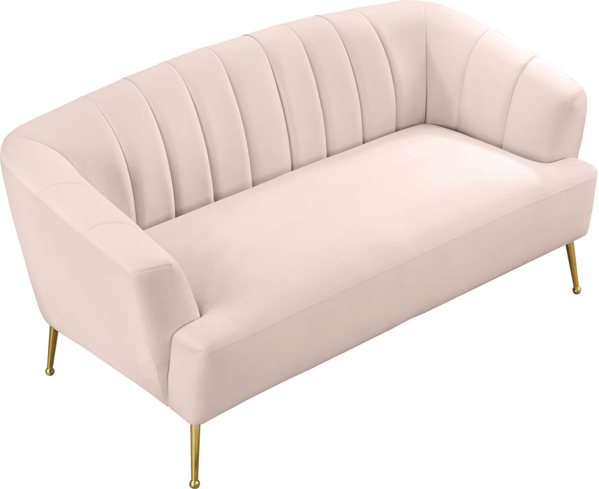 Tori Pink Velvet Loveseat