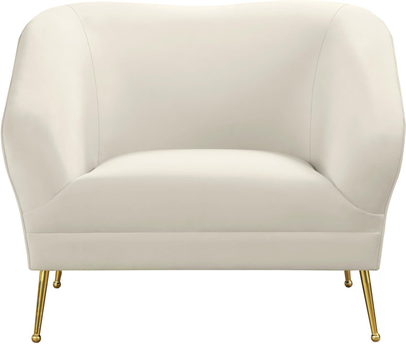 Hermosa Cream Velvet Chair