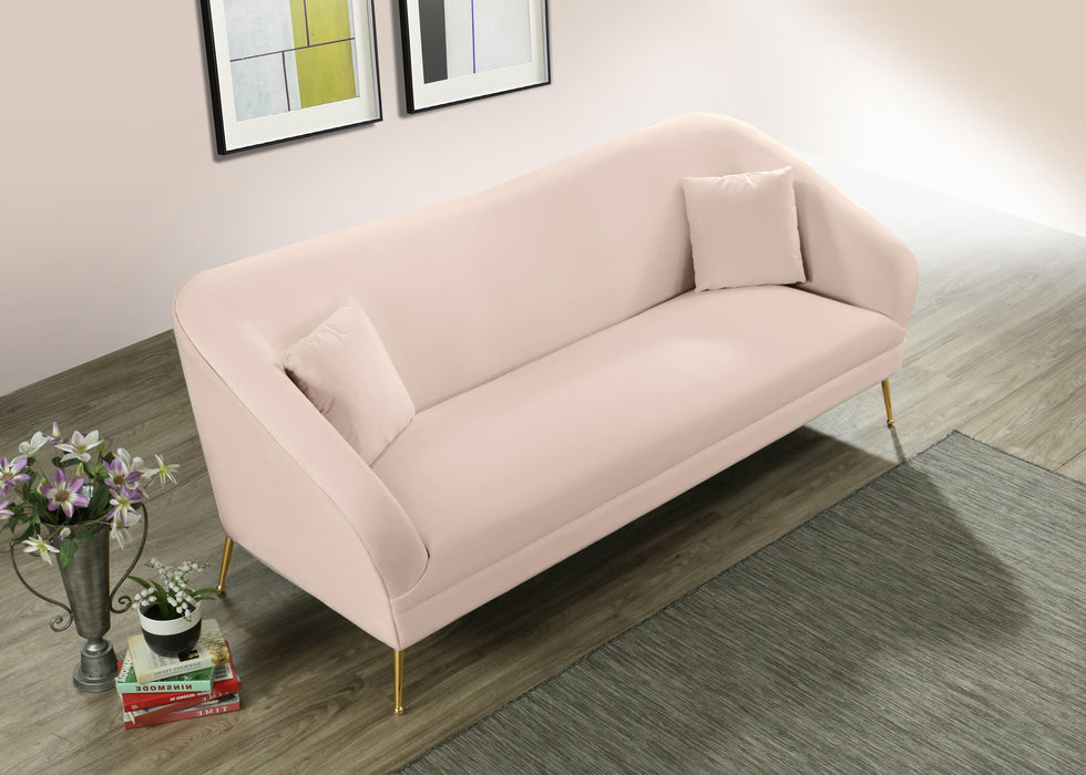 Hermosa Pink Velvet Sofa