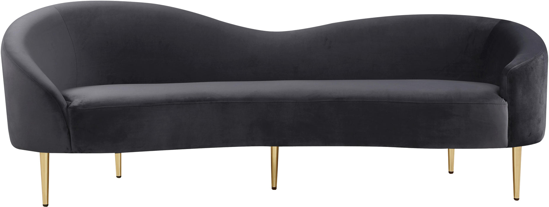 Ritz Grey Velvet Sofa