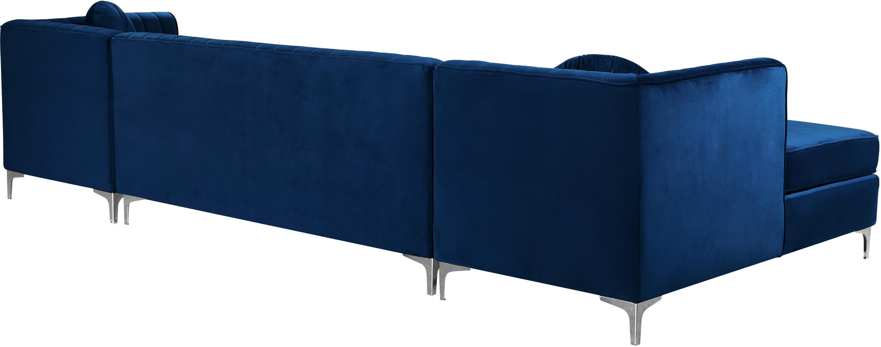 Graham Navy Velvet 3pc. Sectional