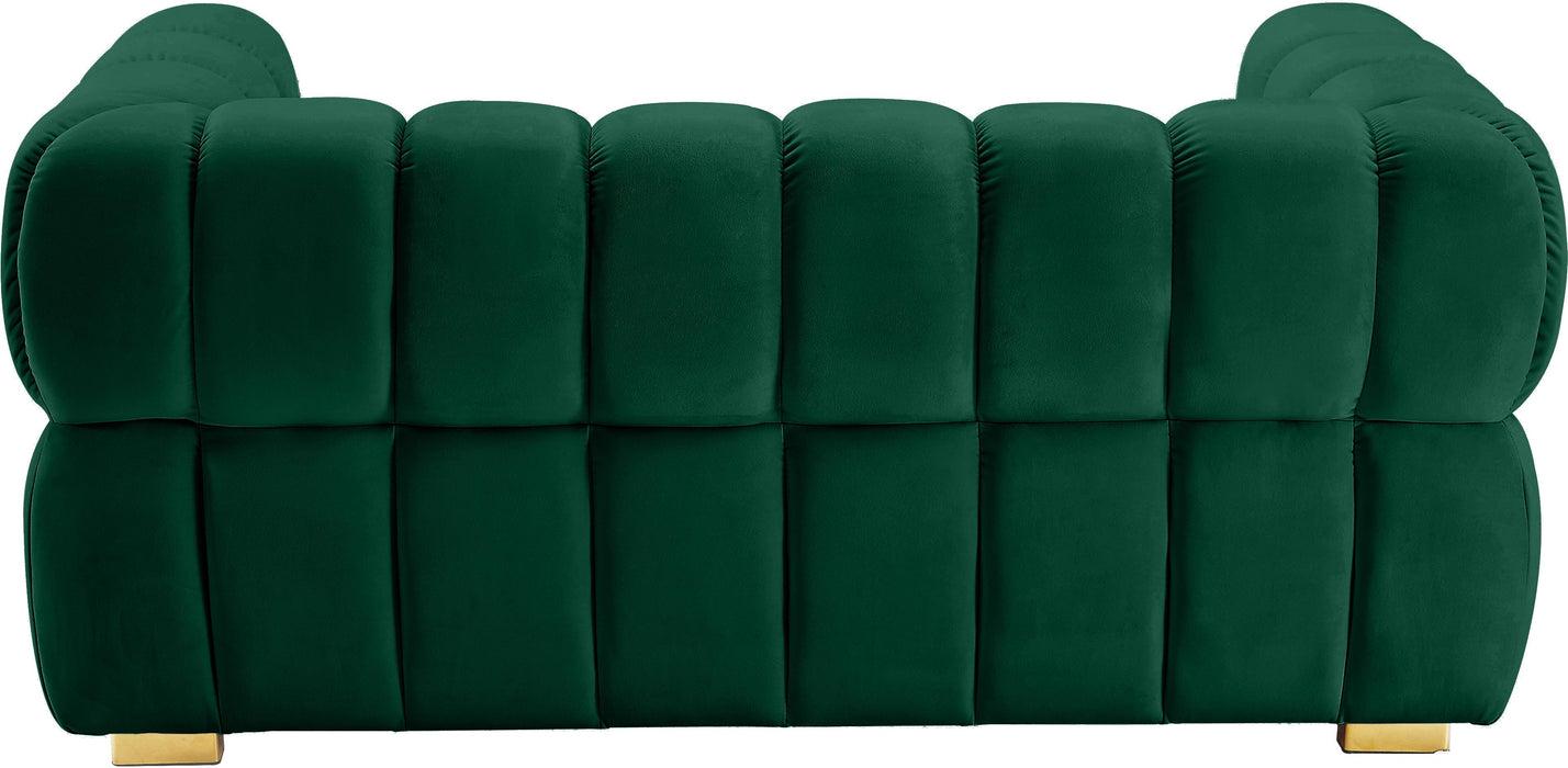 Gwen Green Velvet Loveseat