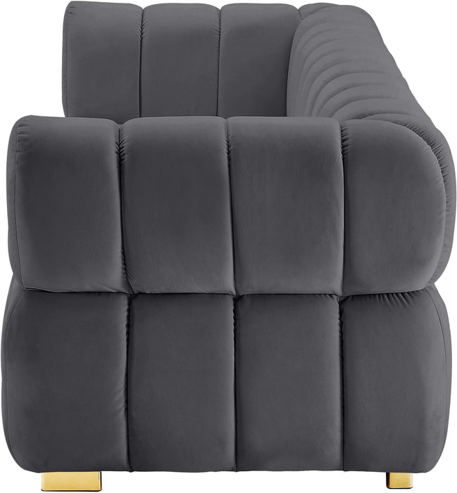 Gwen Grey Velvet Sofa