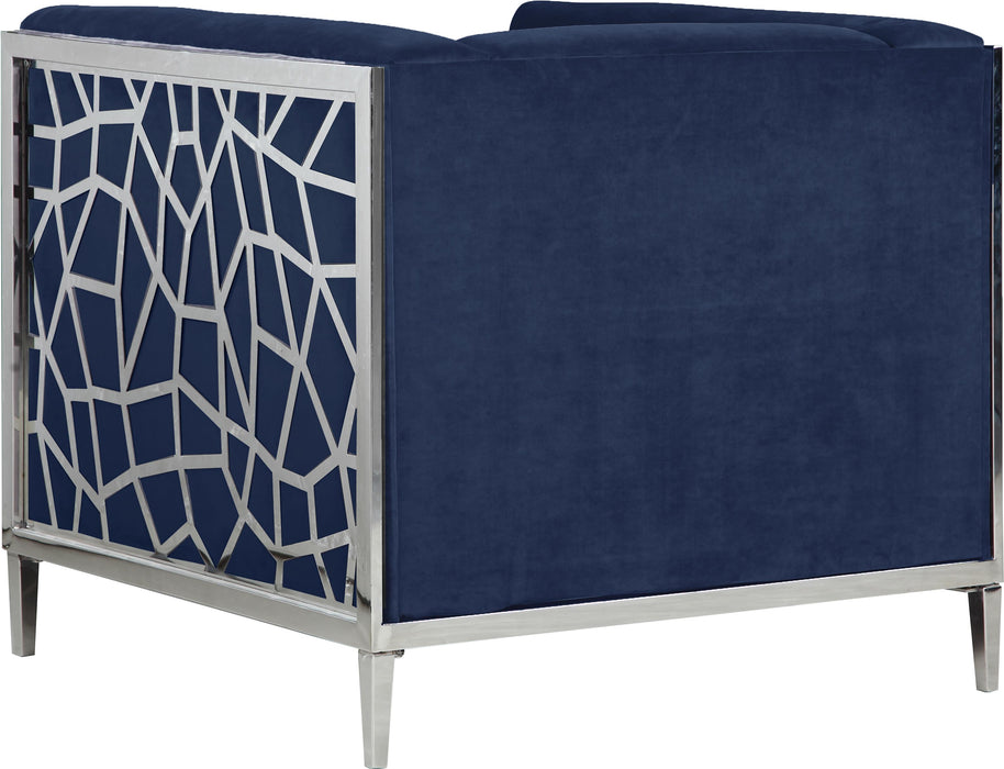 Opal Navy Velvet Chair