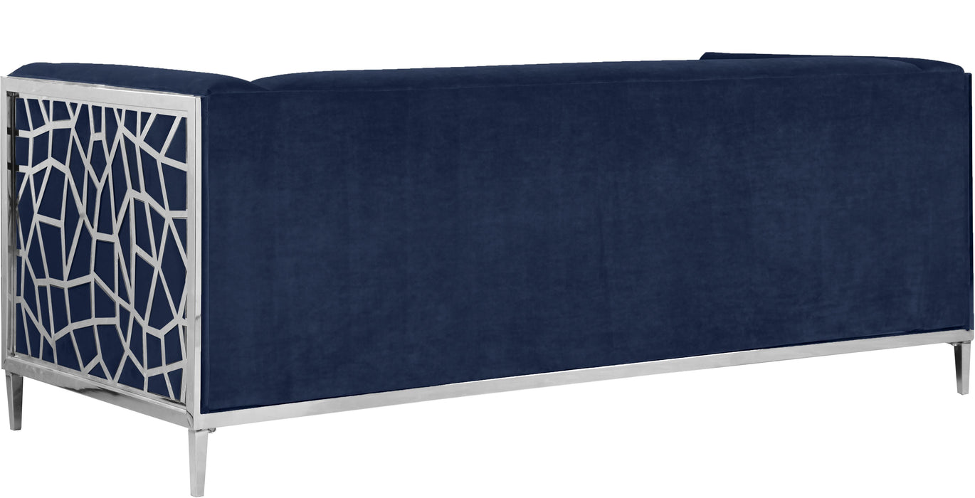 Opal Navy Velvet Sofa