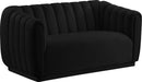 Dixie Black Velvet Loveseat image