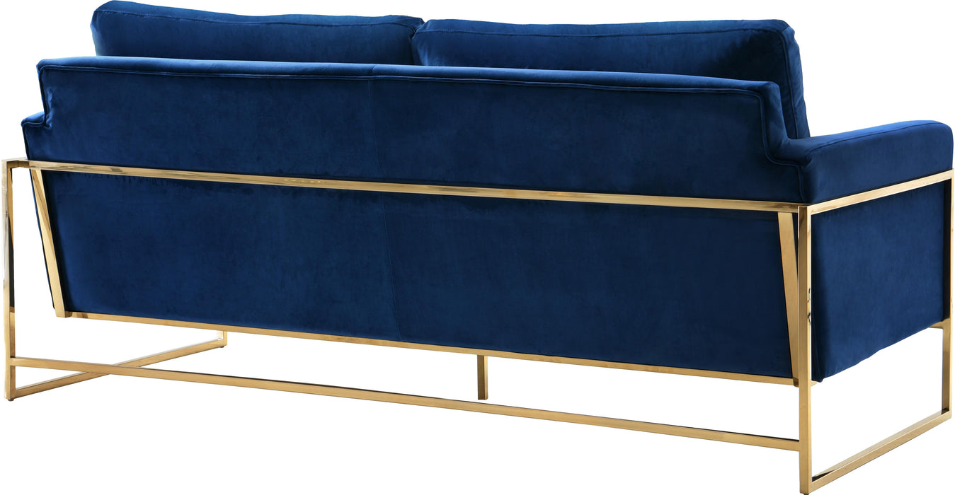 Mila Navy Velvet Sofa