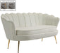 Gardenia Cream Velvet Loveseat image