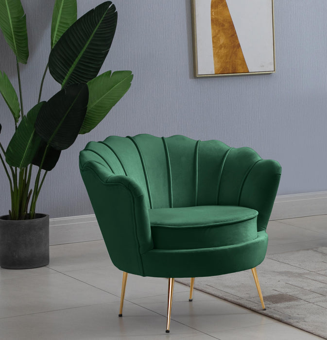 Gardenia Green Velvet Chair