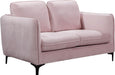 Poppy Pink Velvet Loveseat image