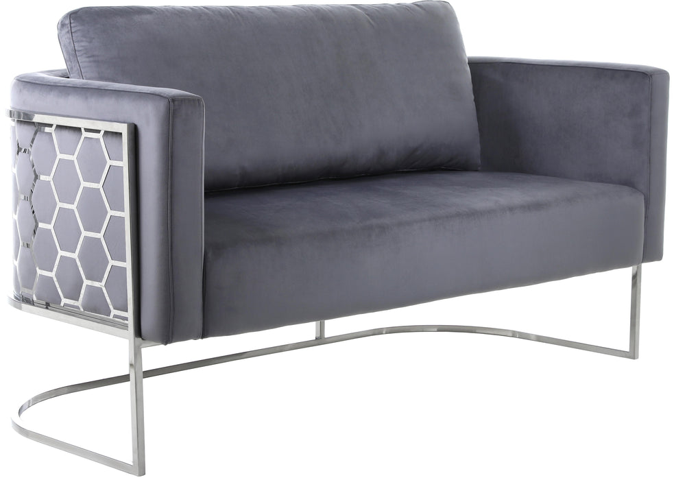 Casa Grey Velvet Loveseat image