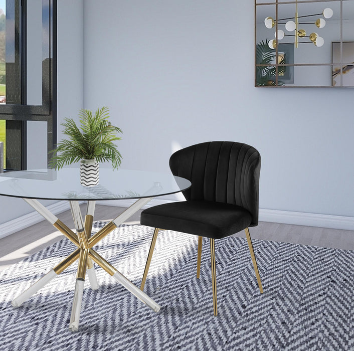 Finley Black Velvet Dining Chair