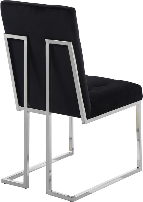 Alexis Black Velvet Dining Chair