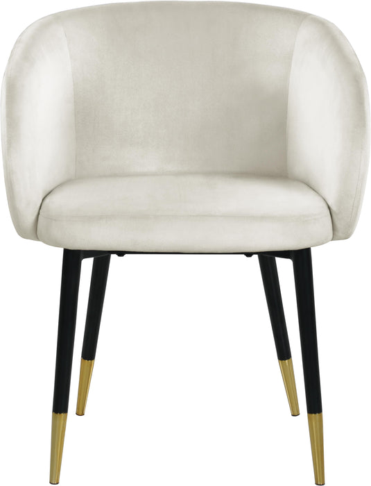 Louise Cream Velvet Dining Chair