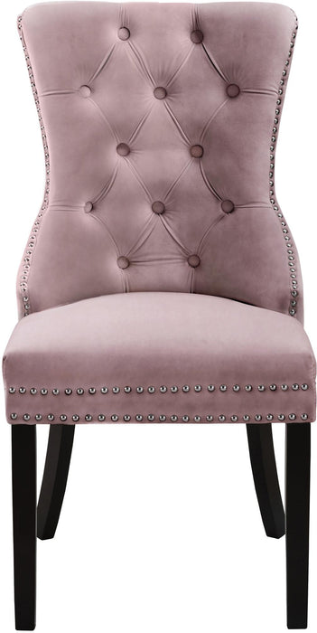 Nikki Pink Velvet Dining Chair