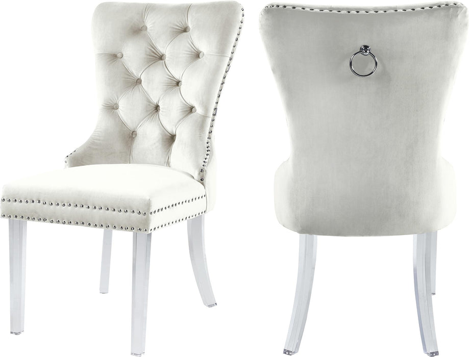 Miley Cream Velvet Dining Chair image