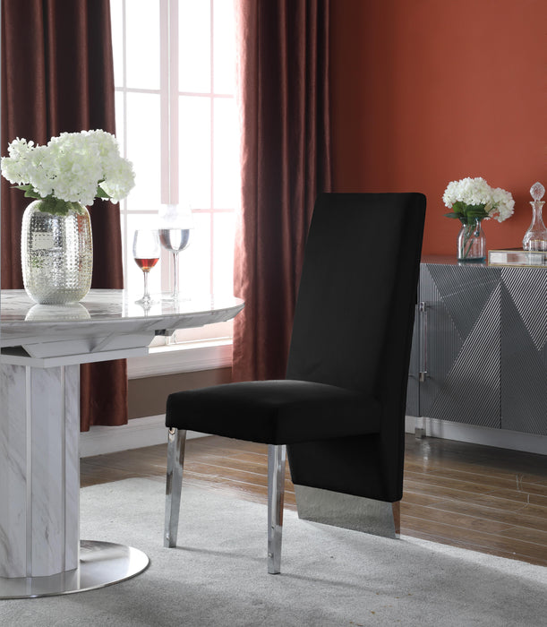 Porsha Black Velvet Dining Chair