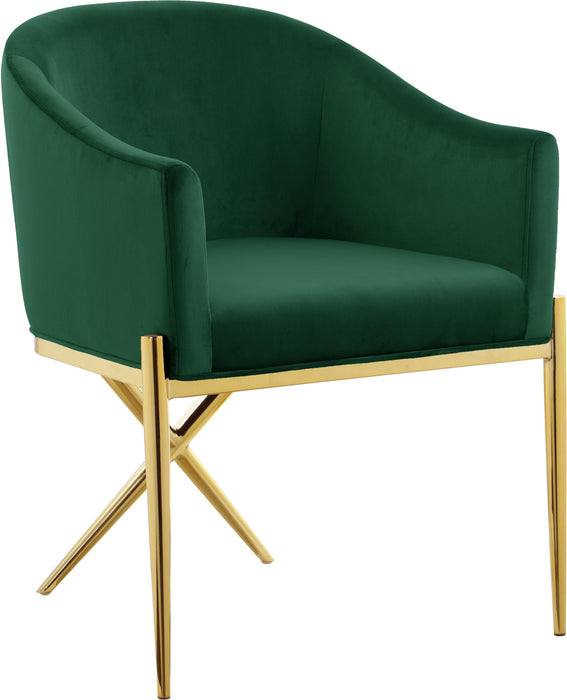 Xavier Green Velvet Dining Chair