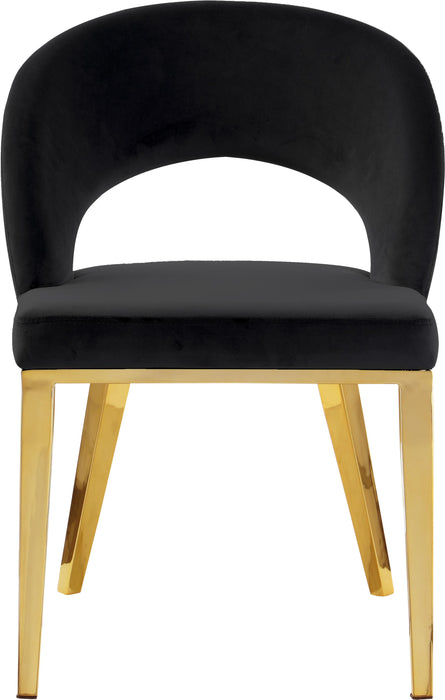 Roberto Black Velvet Dining Chair