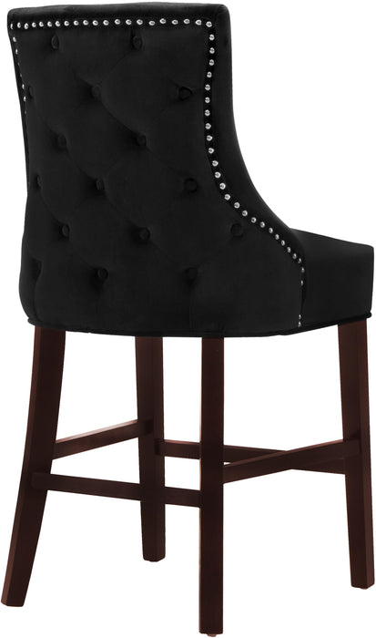 Hannah Black Velvet Stool