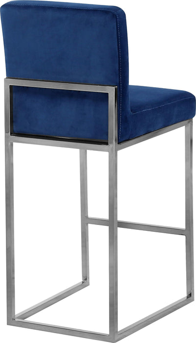 Giselle Navy Velvet Stool