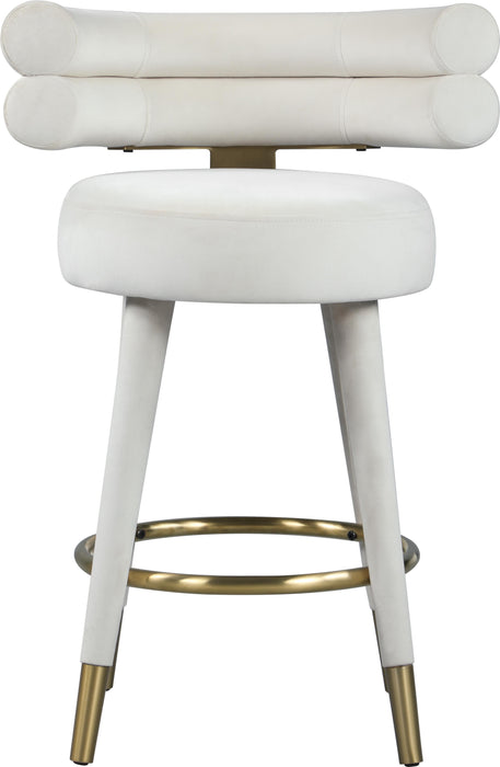 Fitzroy Cream Velvet Counter Stool