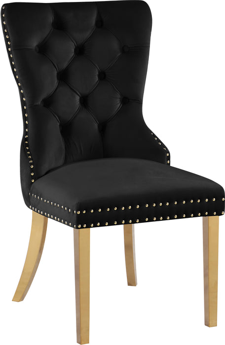 Carmen Black Velvet Dining Chairs (2)