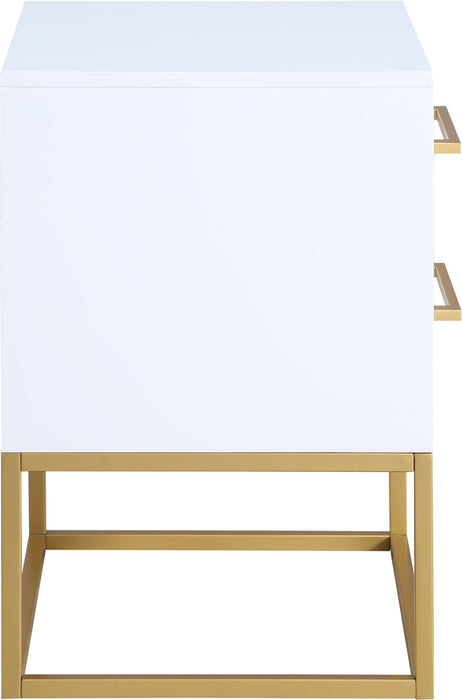 Maxine White / Gold Night Stand