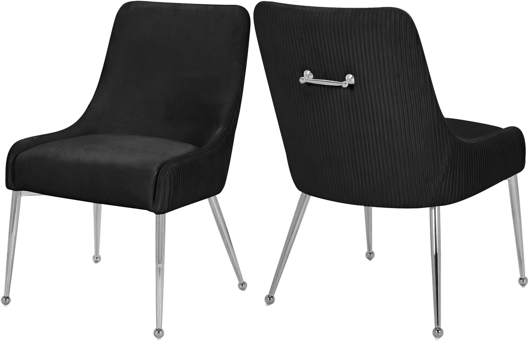 Ace Black Velvet Dining Chair