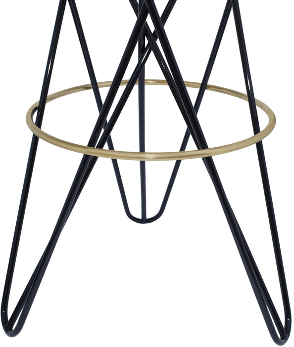 Mercury Black / Gold Bar Stool