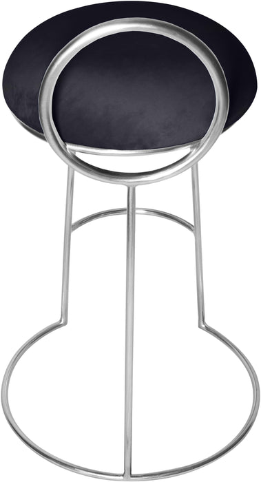 Ring Black Velvet Counter Stool