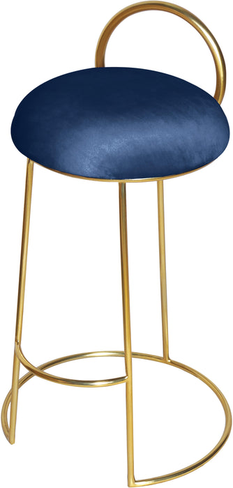 Ring Navy Velvet Counter Stool