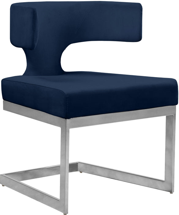 Alexandra Navy Velvet Dining Chair