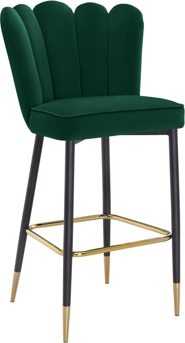 Lily Green Velvet Stool