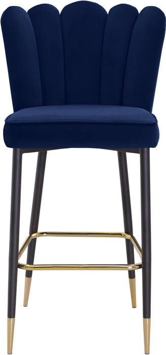 Lily Navy Velvet Stool