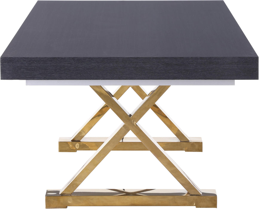 Excel Grey Oak Veneer Lacquer Extendable Dining Table (3 Boxes)