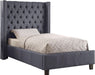 Ashton Grey Linen Twin Bed image