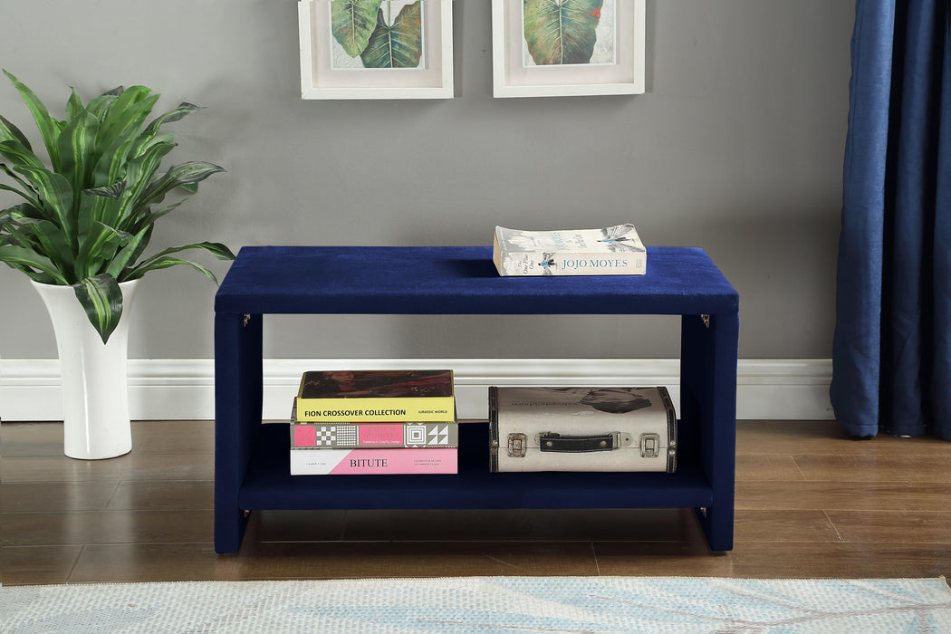 Cleo Navy Velvet Night Stand