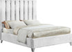 Enzo White Velvet King Bed image