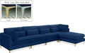 Julia Navy Velvet Modular Sectional (5 Boxes) image