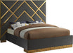 Vector Grey Velvet Queen Bed image