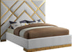 Vector White Faux Leather King Bed image