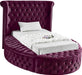 Luxus Purple Velvet Twin Bed image